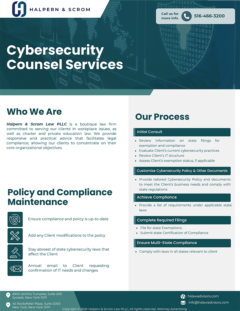 Cybersecurity Counsel Services